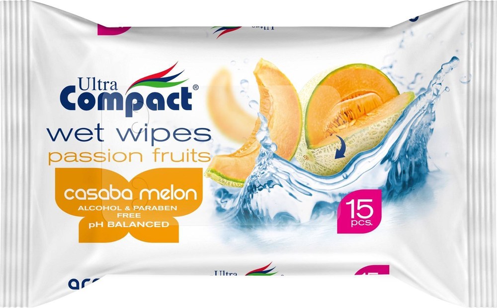 ULTRA COMPACT LINGETTES HUMIDES  PECHE 15PCS