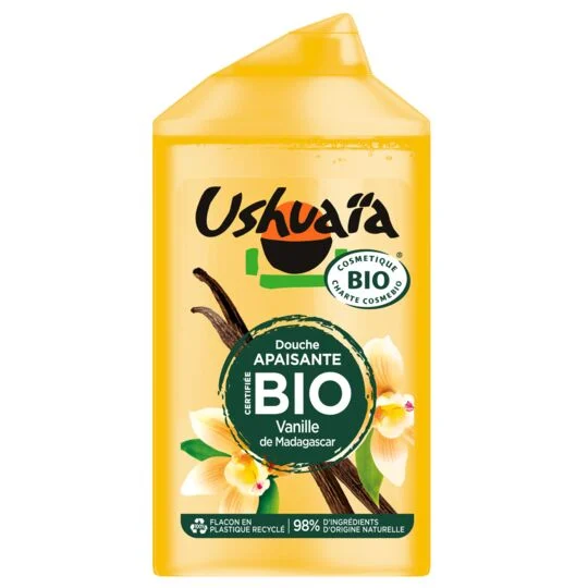 USHUAIA Gel Douche Bio Apaisant Vanille 250ML