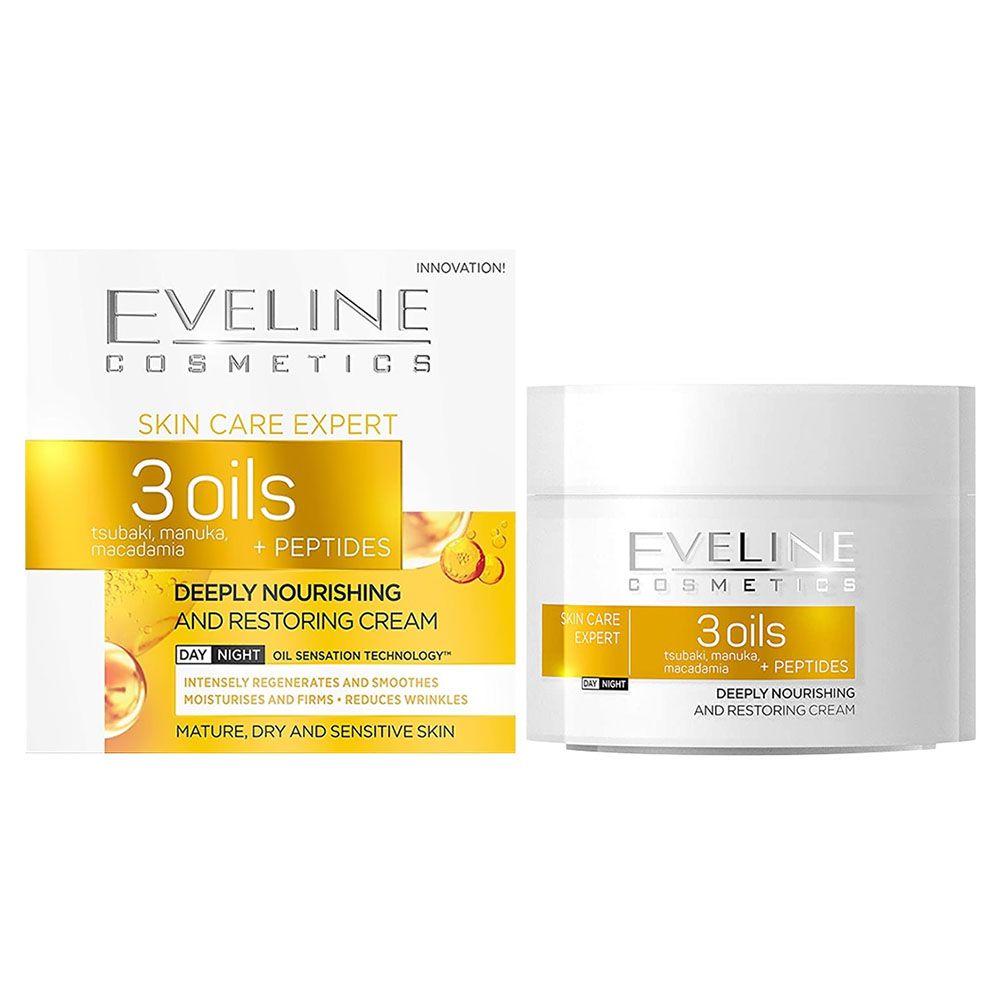3 OILS+PEPTIDES DEEPLY NOURISHING DAY/NIGHT CREAM 50ML
