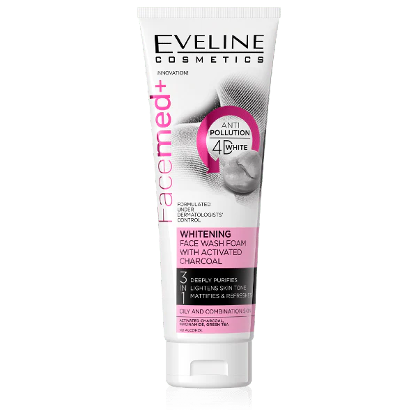 MOUSSE NETTOYANTE VISAGE FACEMED+BLANCHIMENT AVEC ACTIVÉ 3IN 100ML