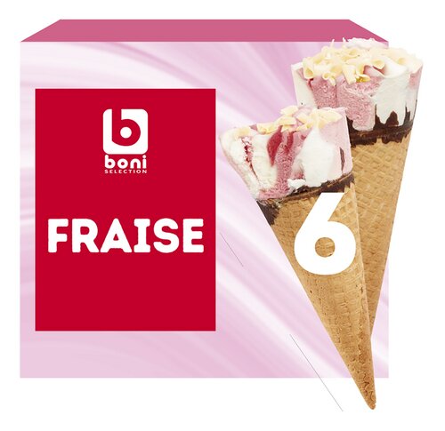 BONI fraise cornet 6x120ml