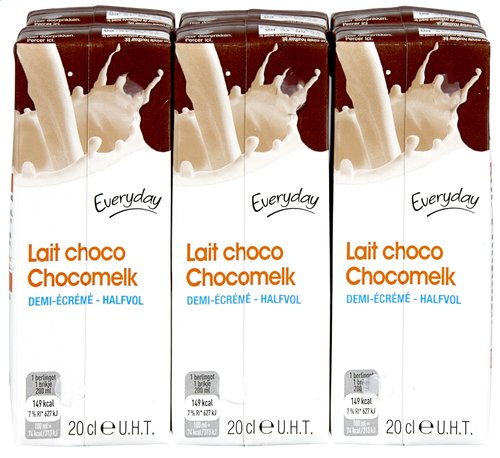 كل يوم حليب الشوكولاتة نصف دسم 6x20cl