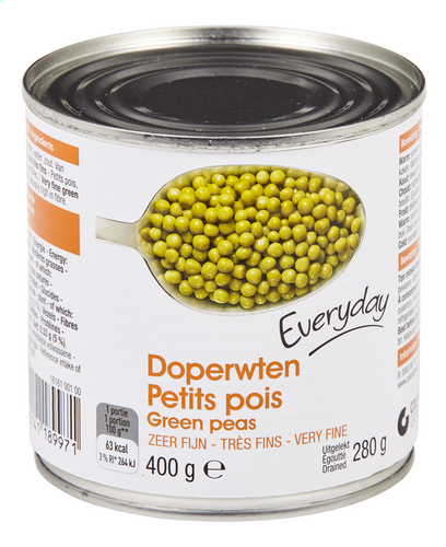 EVERYDAY very fine peas 400g