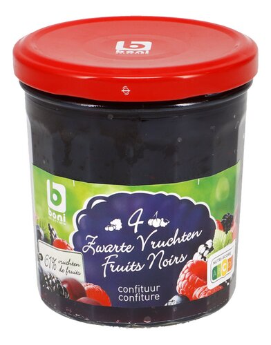 BONI confiture 4 fruits noirs 61% 370g