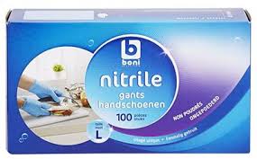 BONI GANTS NITRILE L 100PC