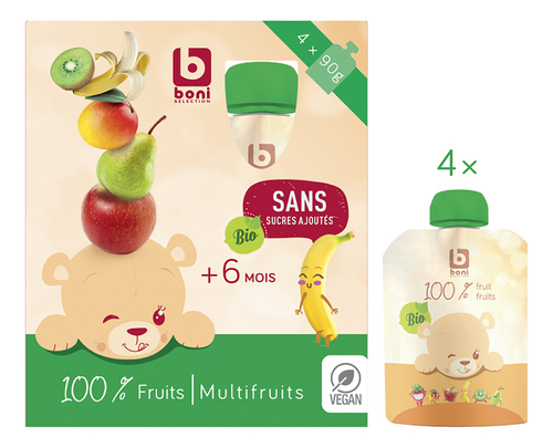 BONI baby bio multifruit 4x90g