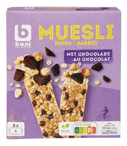 BONI muesli barre au chocolat 8x23g