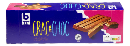 BONI Crac&Choc chocolat lait 10x33g