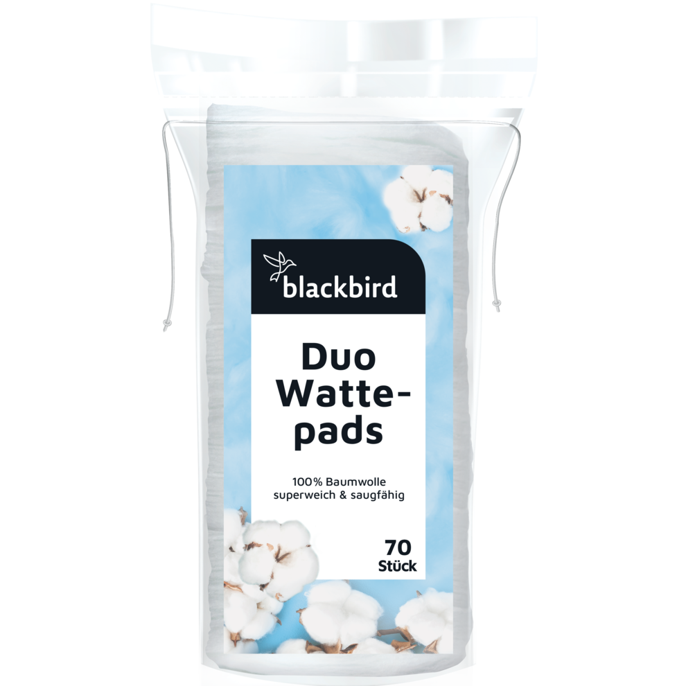 BLACK BIRD COTTON PADS DUO 70PCS