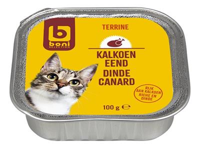 BONI chat terrine dinde-canard 100g