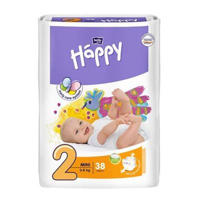 COUCHE HAPPY BABY 3-6KG 50PCS