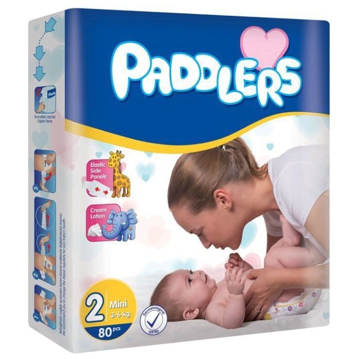 COUCHE PADDLERS N2 3-6KG 80PCS