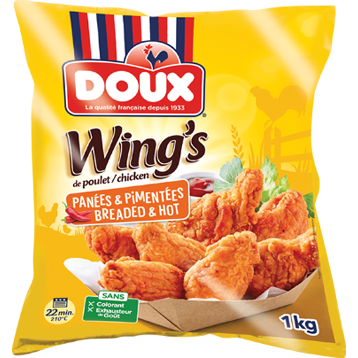 DOUX ailes de poulet panées