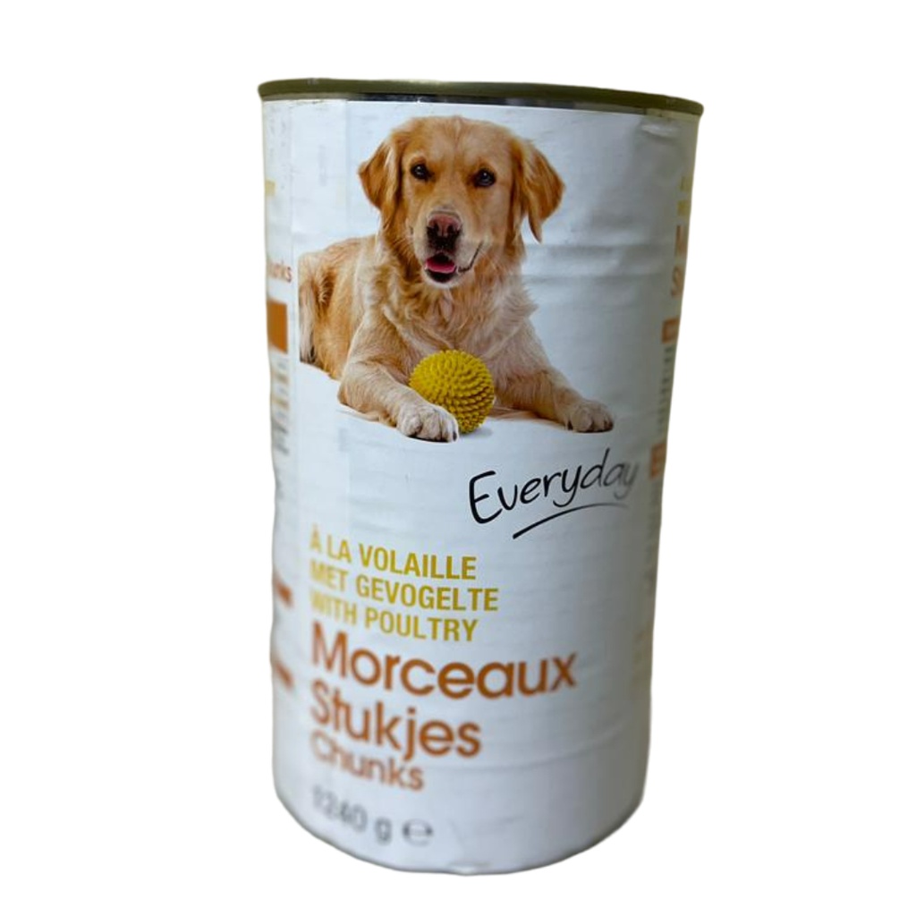 EVERYDAY chien morceaux volaille 1240g