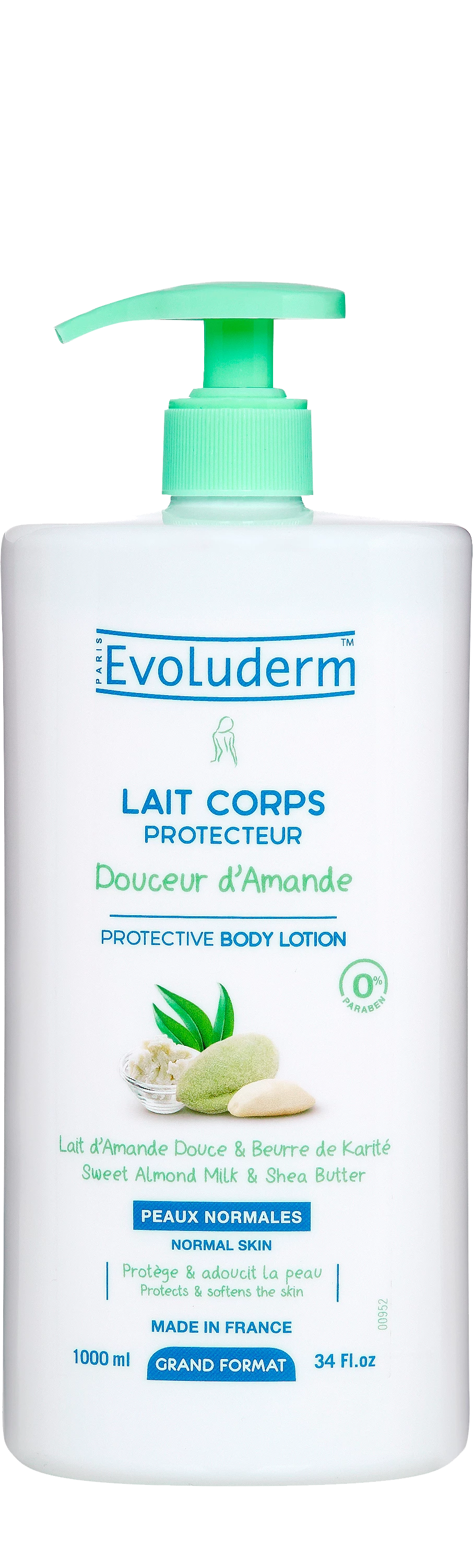 EVOLUDERM ALMOND GENTLE BODY MILK 1000ML