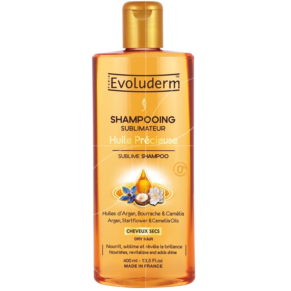 EVOLUDERM SHAMPOO SUBLIMATEUR HUILE PRECIEUSE  400ML