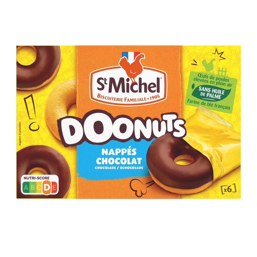 ST MICHEL DOONUTS NAPPES CHOCCOLAT 180G