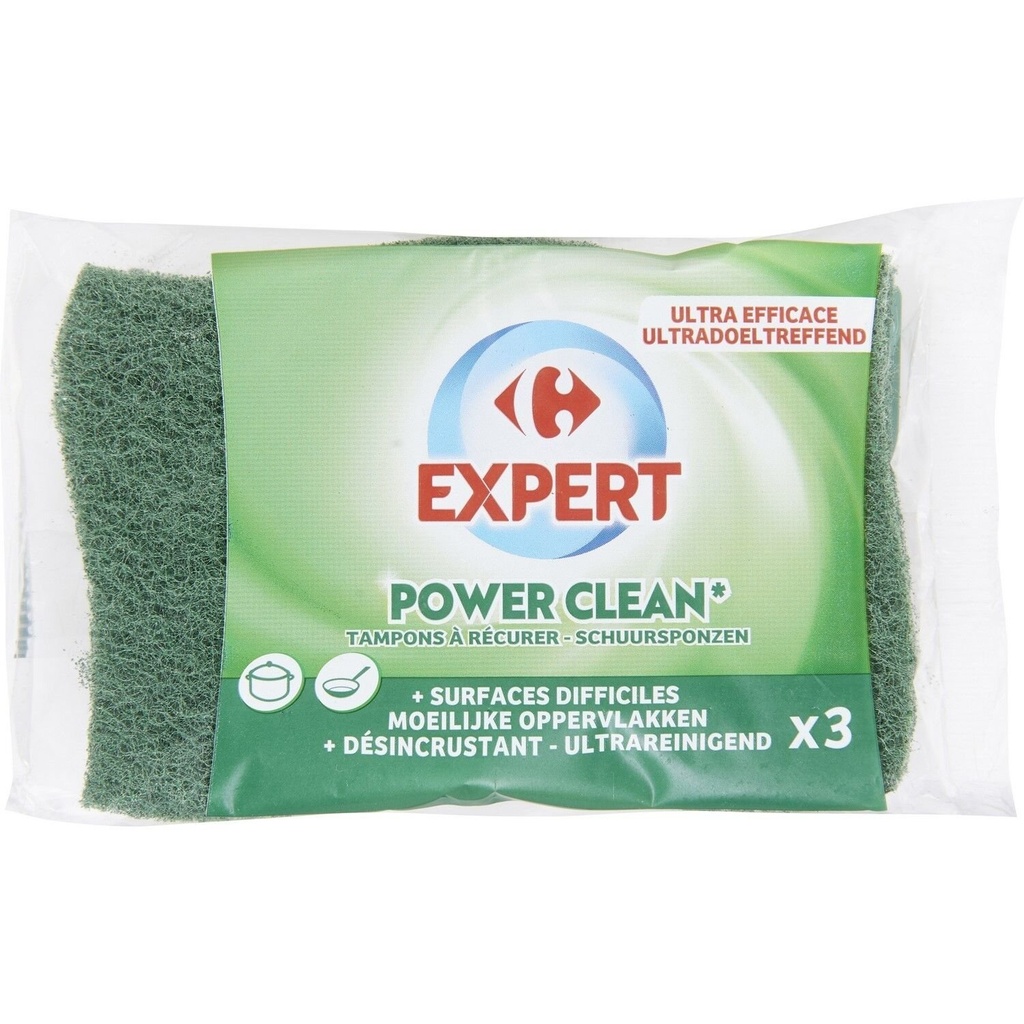 3 TAMPON A RECURER VERT CRF