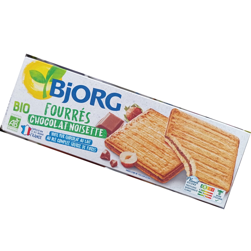 225G BISC.CHOC.MILK HAZELNUTS.BJORG