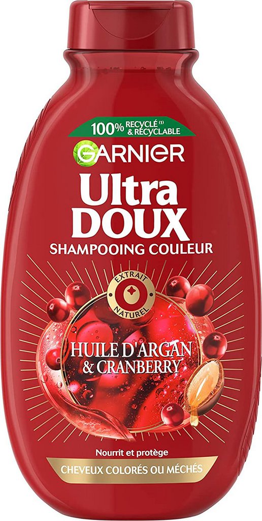 Garnier Ultra Doux Shampooing couleur Huile d'Argan et CRANBERRY 250ML