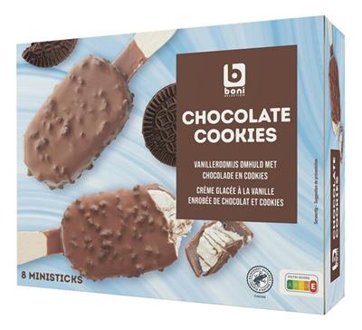 BONI MINISTICKS CHOCOLATE-COOKIE 8X50G