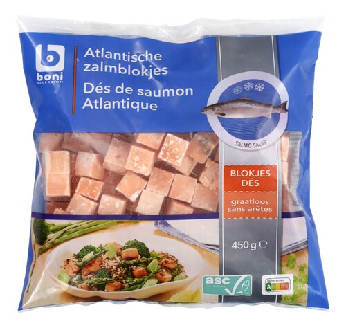 BONI SAUMON CUBES 450G