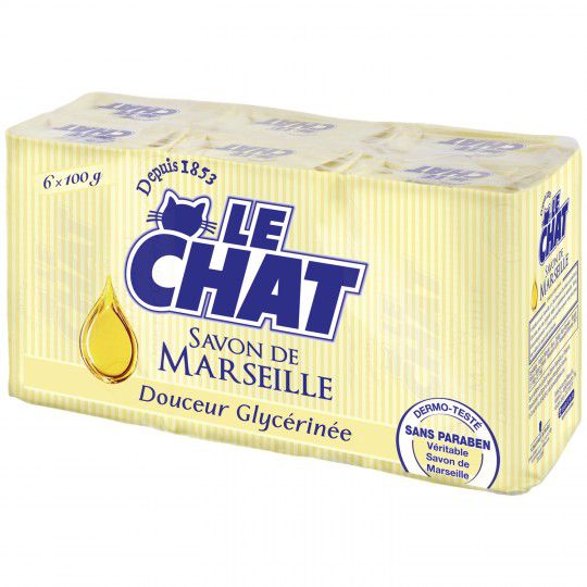 LE CHAT SAVON DE MARSEILLE VANILLE 4X100G