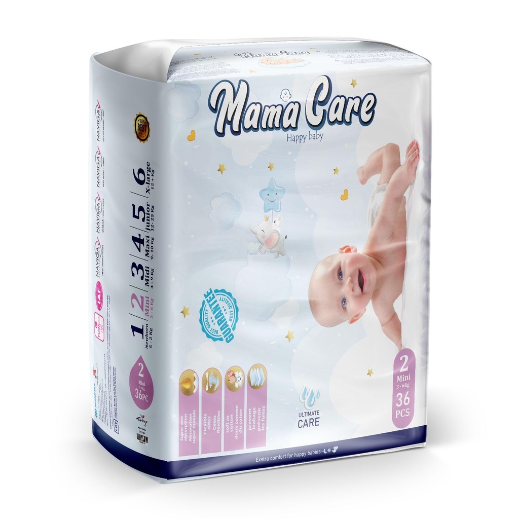 MAMA CARE 2 MINI 3-6KG 36PCS