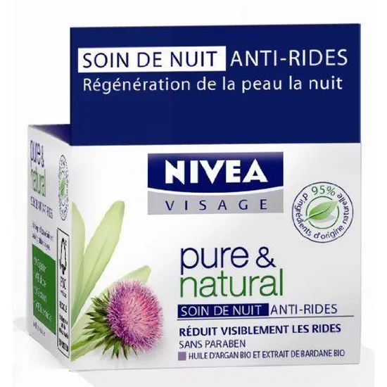 NIVEA PURE NATURE ANTI-WRINKLE NIGHT CARE 50ML