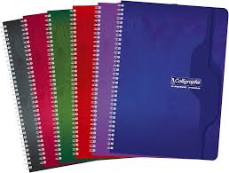 CAHIER CALLIGRAPHE SPIRALE A4 100PAGE