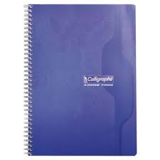 CAHIER CALLIGRAPHE SPIRALE A4 180 PAGE