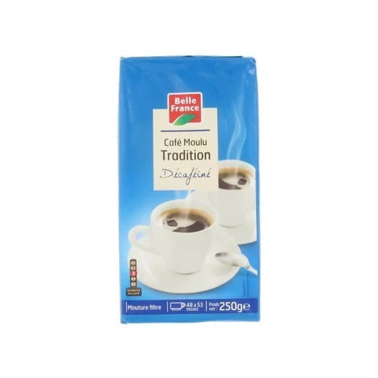 CAFÉ DÉCAF TRADITIONNEL MOULU 250G B.F