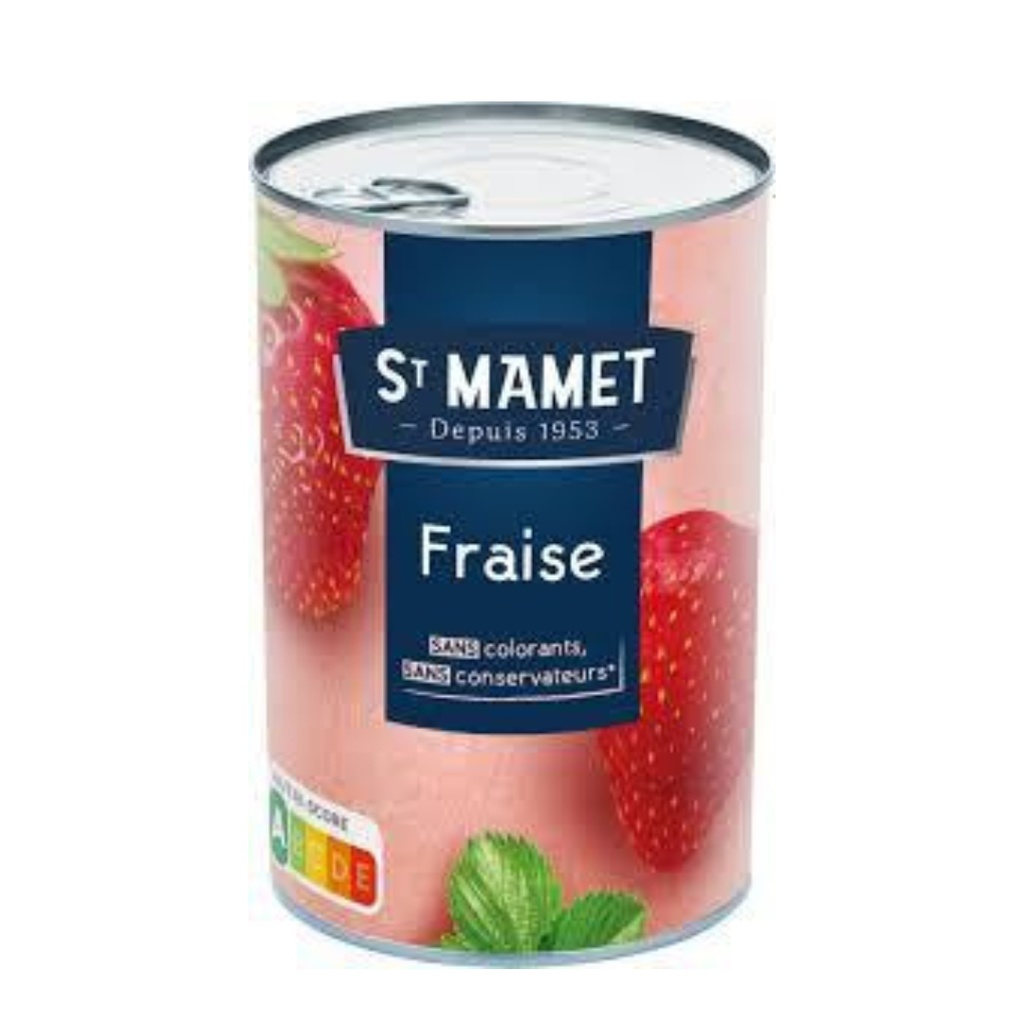 1/2 STRAWBERRIES S.MAMET SYRUP