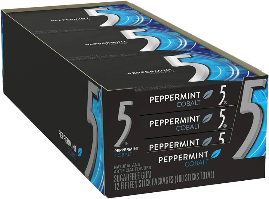 FIVE COBALT WRIGLEY S 15 PIECES