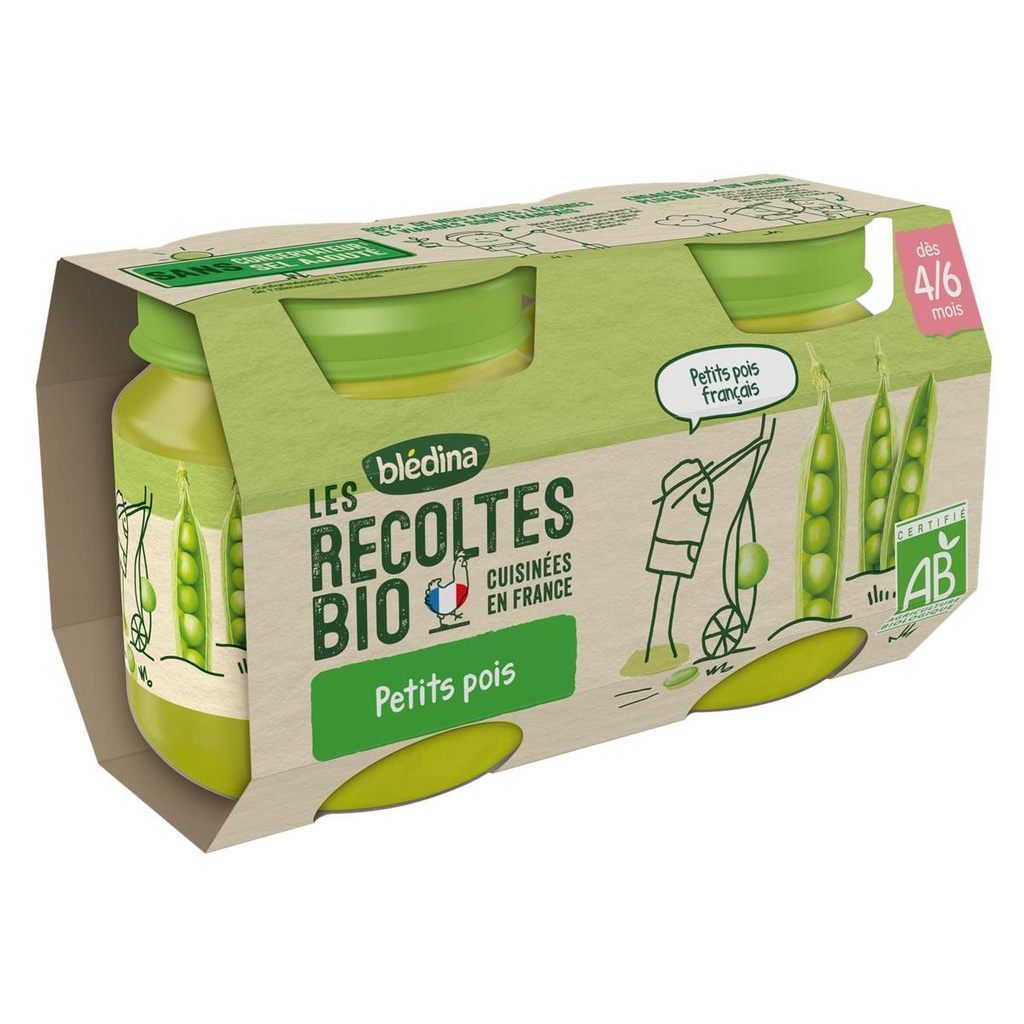 130GX2 PETITS POIS BLEDINA BEBE