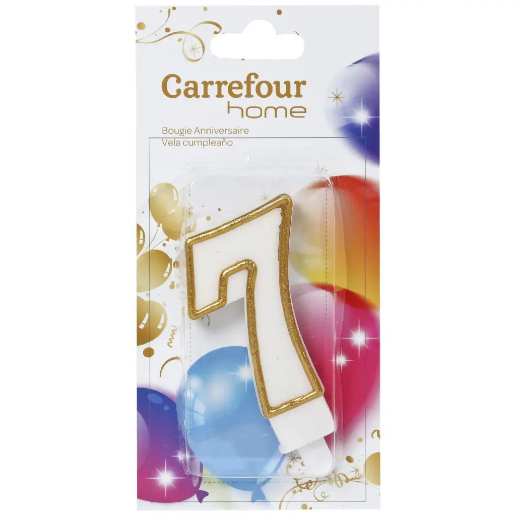 7 BOUGIE CHIFFRE AVEC BOBECHE