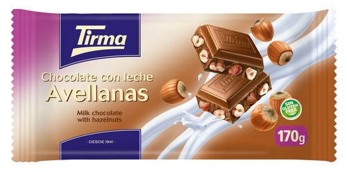 TIRMA CHOCOLATE CON LECHE AVELLANAS 170G
