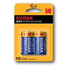 KODAK MAX ALKALINE BATTERIES C X2