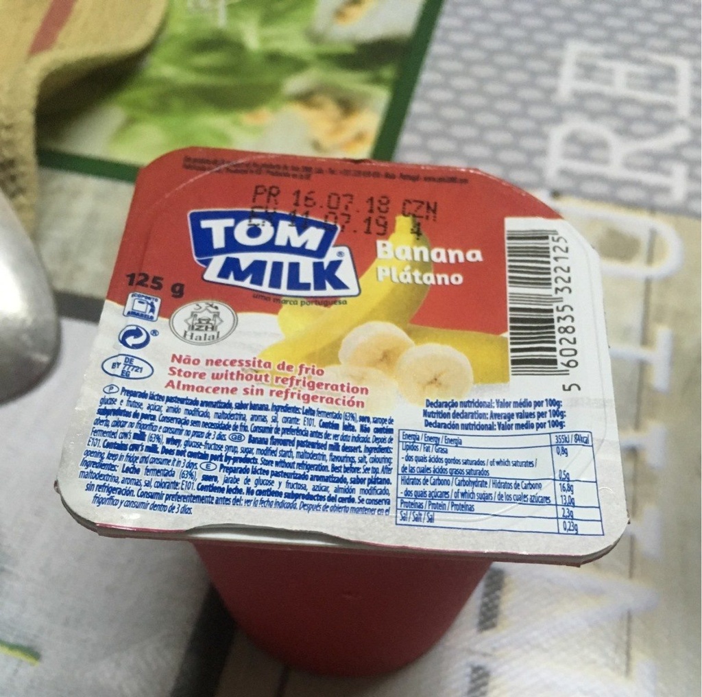TOM MILK LACTE BANANE 125G