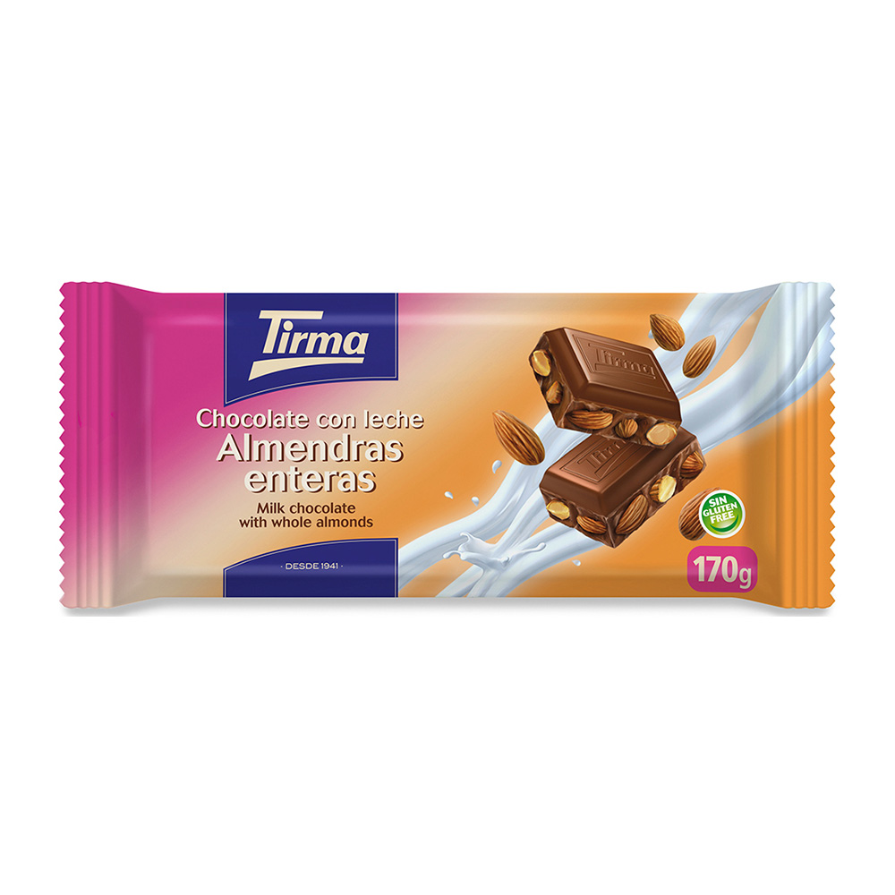 TIRMA CHOCOLAT CON LECHE ALMENDRAS 170G