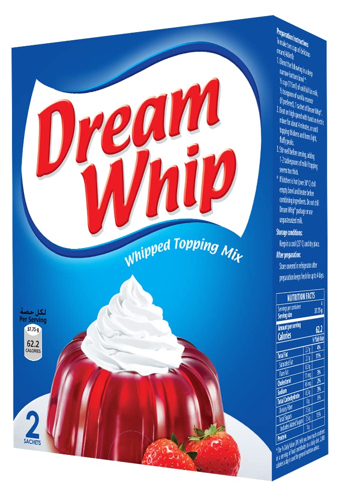 DREAM WHIP MÉLANGE DE GARNITURE FOUETTÉE 2PCS 72G