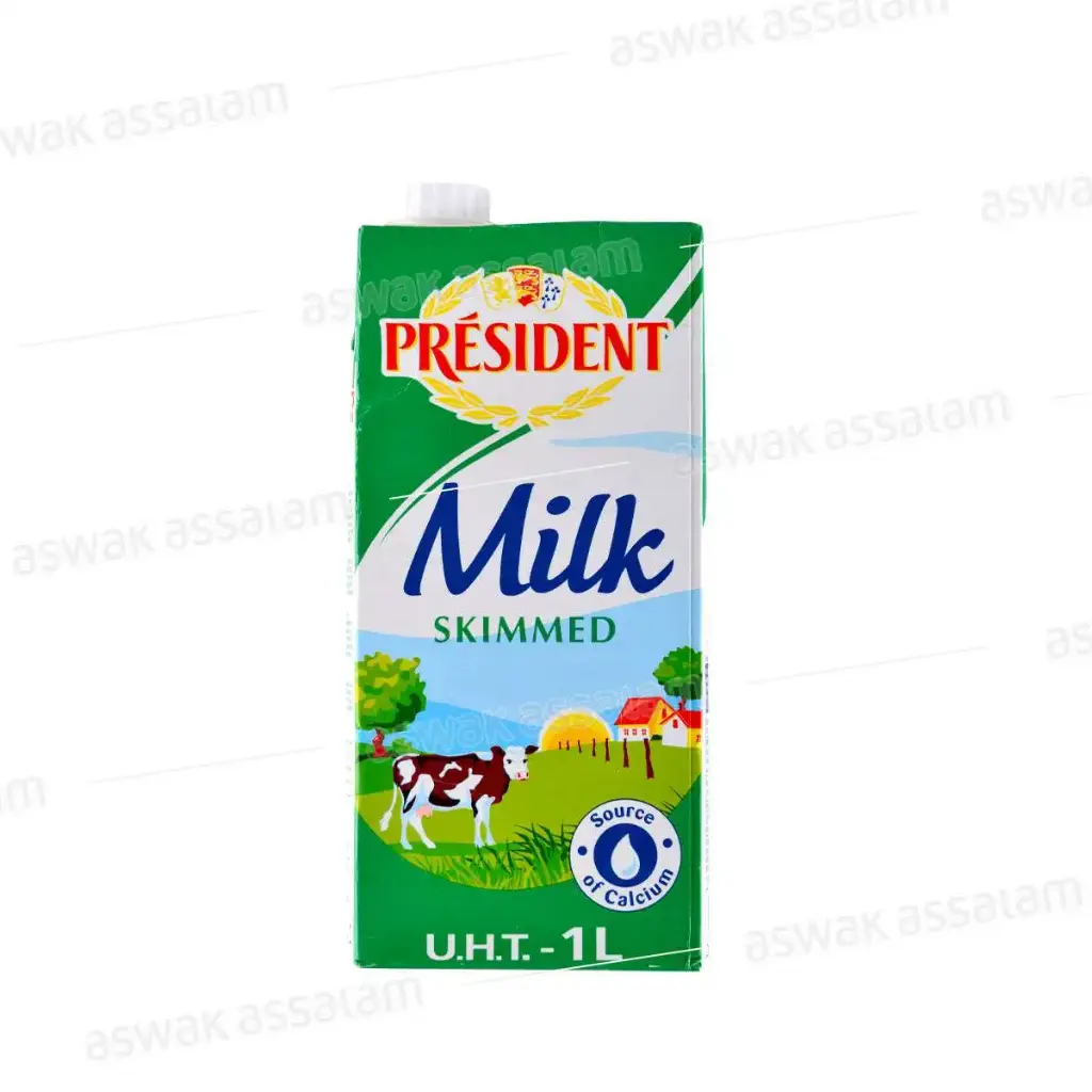 حليب بريزيدنت خالي الدسم 1 لتر