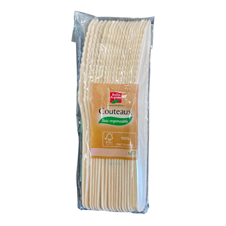 Pack of 20 Wooden Knives