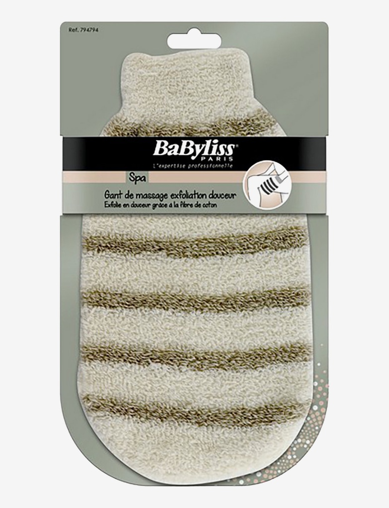 GLOVE WITH EXFLOLIATING STRIPS