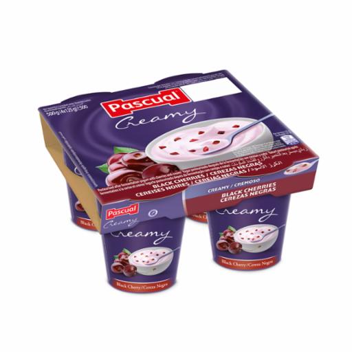 PASCUAL Creamy Black Cherry Yogurt 4x125g