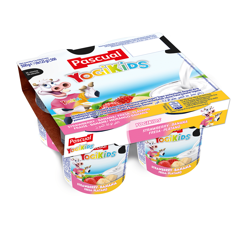 PASCUAL Yogikids 4x125g (Banana & Strawberry)