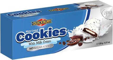 BISCUITS ENROBÉS CRÈME SANS SUCRE QUICKBURY 128G