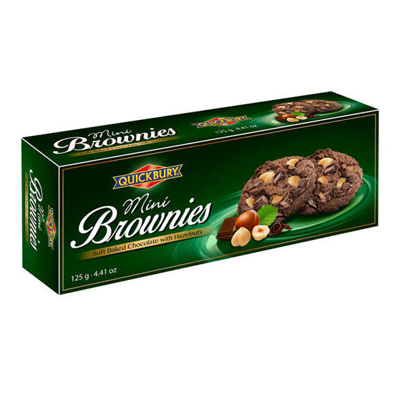 MINI BROWNIES NOISETTE QUICKBURY 125G
