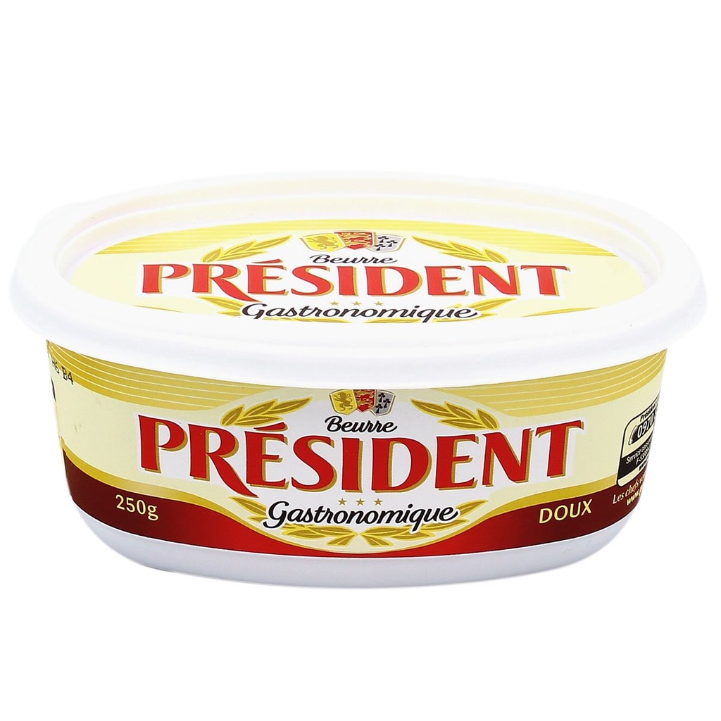PRESIDENT BEURRE GASTRONOMIQUE DOUX  250G