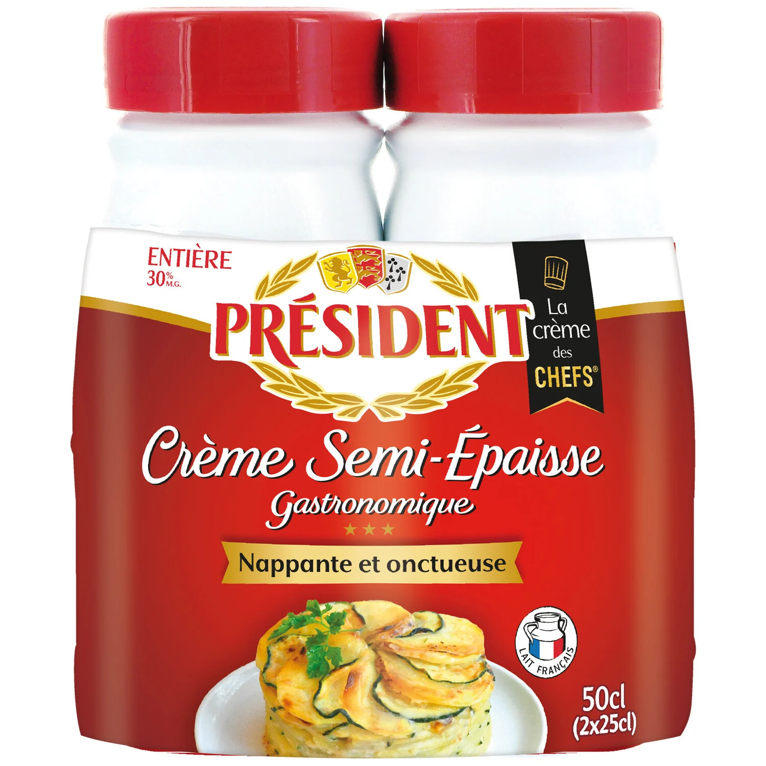 PRESIDENT CREME ENTIER SEMI EPAISS